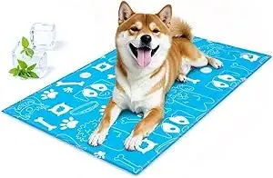 Ownpets Dog Cooling Mat, Large 39"x 23" Instant Cooling Pet Pad, Thickened Portable Pet Cool Pad for Dogs and Cats, Leakproof Water-Filled Summer Relief Mat for Crate, Floor, Car, Outdoor