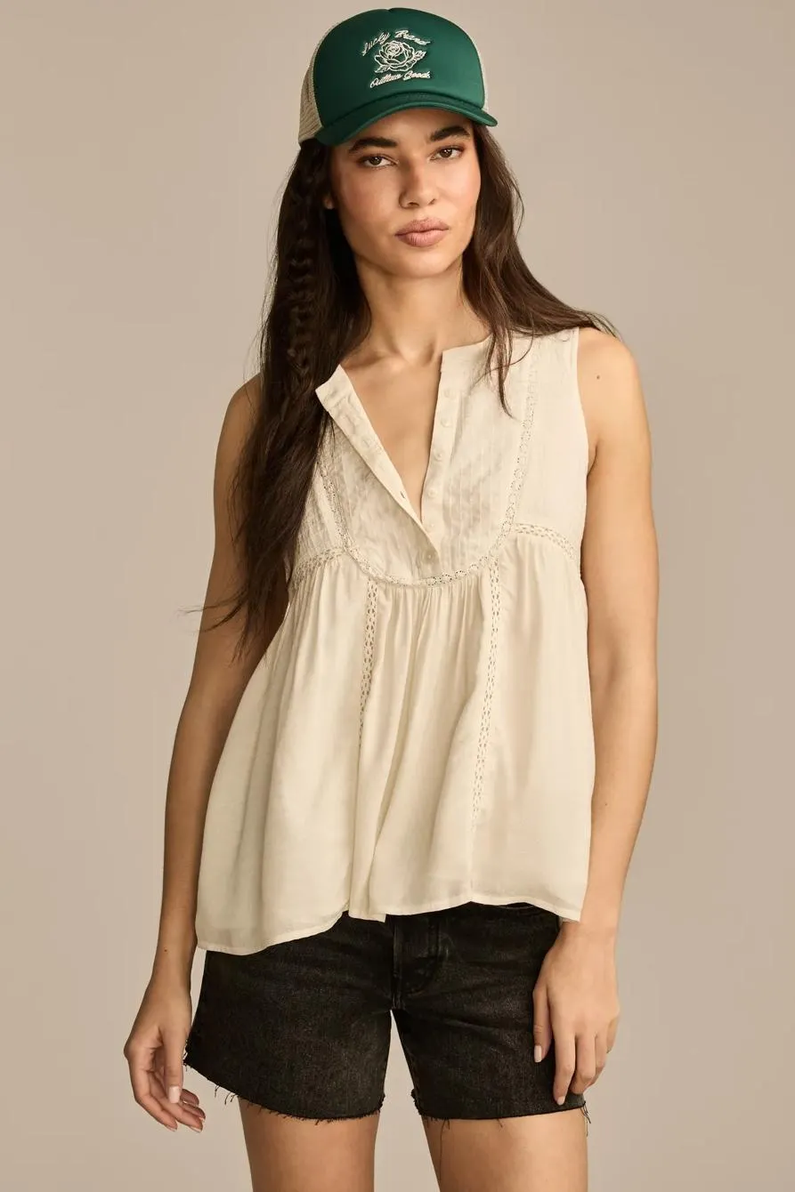 trapunto sleeveless shirt
