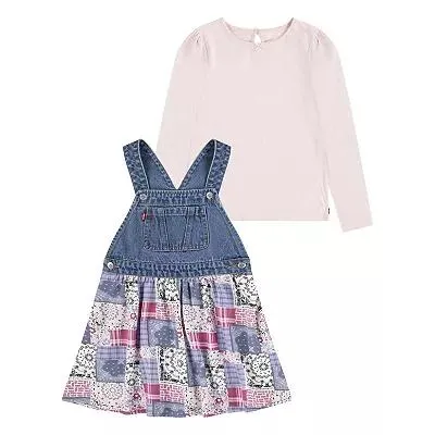 Toddler Girls Levi's® Long Sleeve Tee & Skirtalls 2-Piece Set