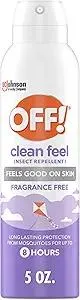 OFF! Clean Feel Insect Repellent Aerosol with 20% Picaridin, Bug Spray with Long Lasting Protection from Mosquitoes, Feels Good on Skin, 5 oz