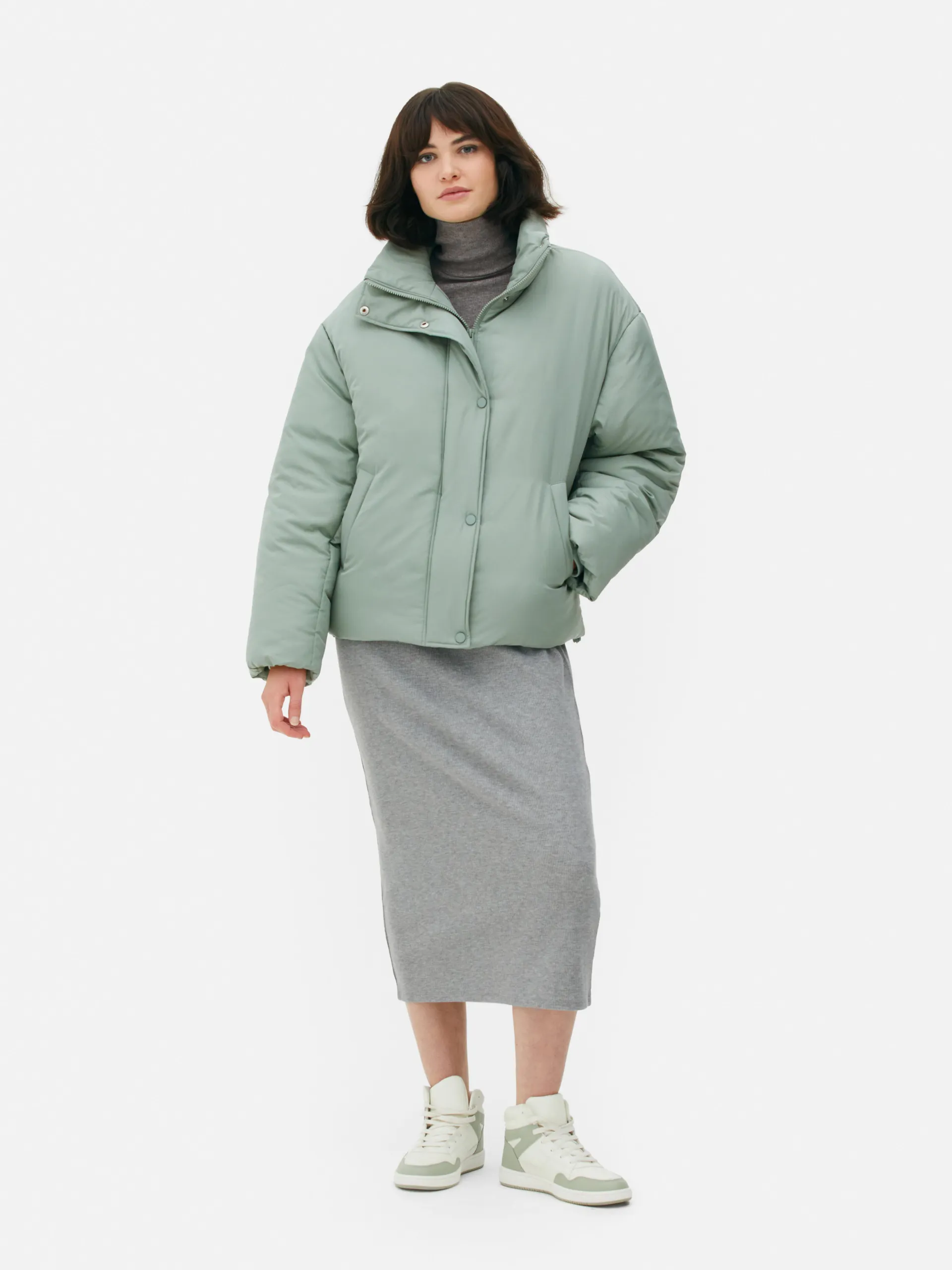 Funnel Neck Puffer Jacket