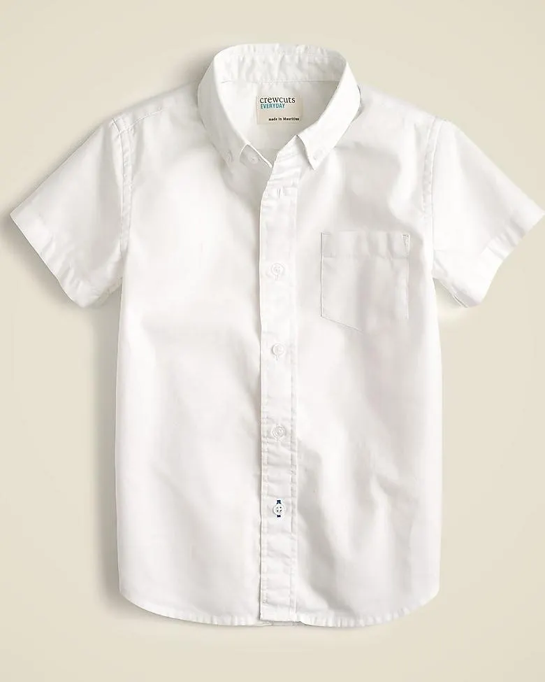 Kids' short-sleeve stretch poplin button-down