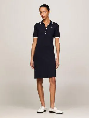 Slim Fit Tipped Polo Dress