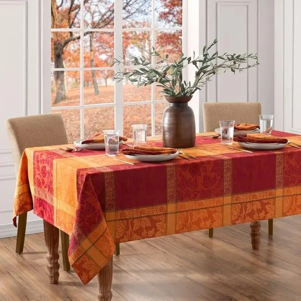 Maplewood Jacquard Harvest Cotton Tablecloth