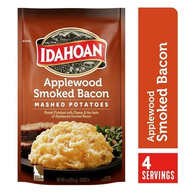 Idahoan Applewood Smoked Bacon Mashed Potatoes Side Dish, 4 oz