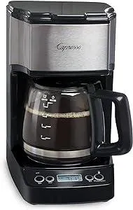Capresso 5-Cup Mini Drip Coffee Maker, Black and Stainless Steel