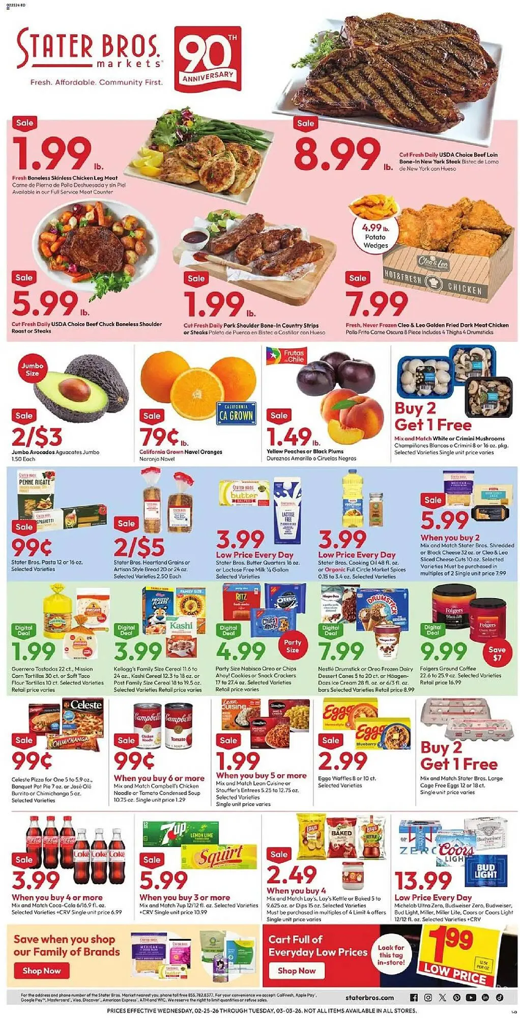 Weekly ad Stater Bros weekly ad from February 25 to March 4 2026 - Page 1