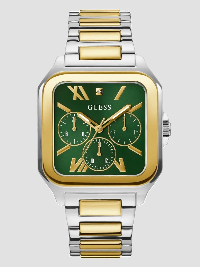 Multi-Tone Square Multifunction Watch