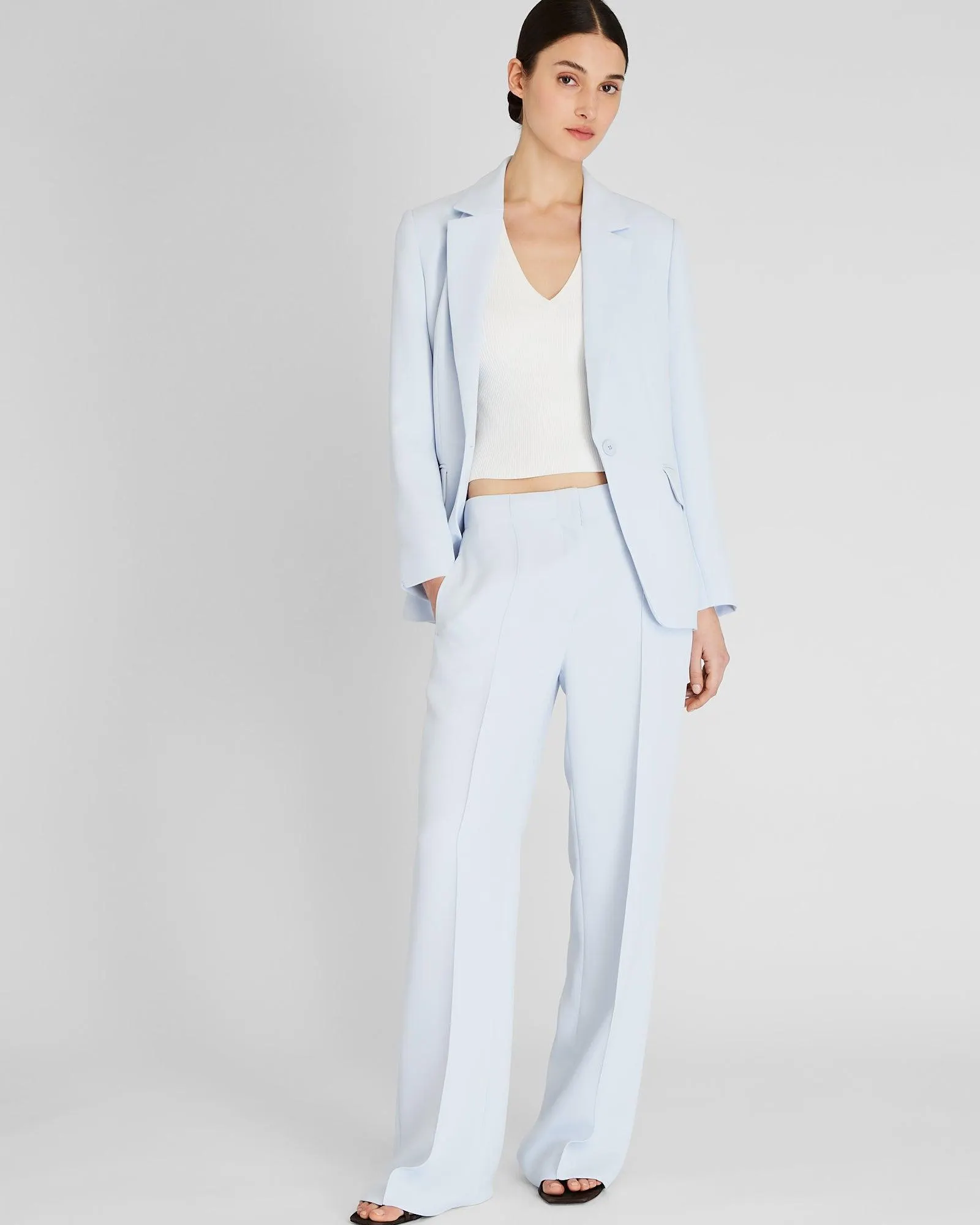 High-Rise Fluid Crepe Trouser