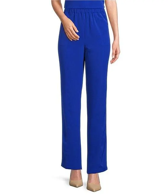 Crepe De Chine Straight Leg Pants