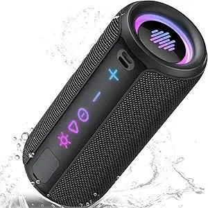 Portable Speaker Bluetooth 5.4, 30W Super Loud Bluetooth Speaker Wireless，Boost Bass 3.0, 30H Playtime, 8 RGB Modes, IPX7 Waterproof Speaker, TWS Pairing, for Outdoor/Home/Party, Gift Ideas