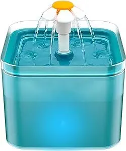 Cat Water Fountain: Cat Fountain - Water Fountains for Cats Indoor - 67oz/2L Cat Fountains for Drinking - Pet Water Fountain - Ultra Silent - Cat Drinking Fountain for Small Dogs - AONBOY