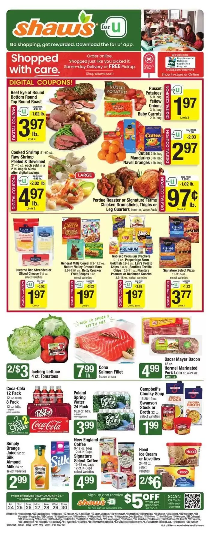 Weekly ad Shaw's flyer from January 24 to January 30 2025 - Page 1