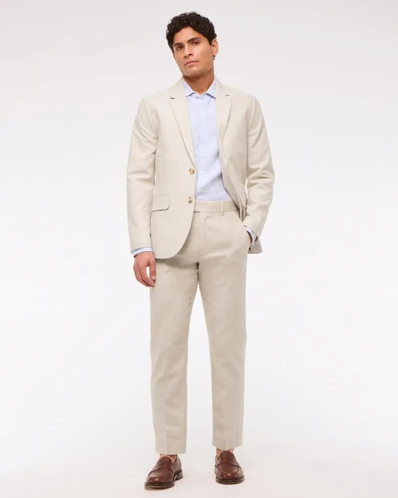 The A&F Collins Slim Linen-Blend Suit Pant