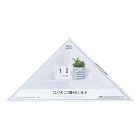 Clear Corner Shelf 11in