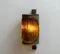 Brutalist Swedish Copper and Amber Art Glass Outdoor Wall Lamp from Ateljé Lyktan, 1960s