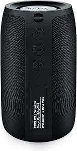 MusiBaby M68 Portable Bluetooth Speakers – Wireless, Waterproof, Dual Pairing, Deep Bass, Small & Loud with 24H+ Playtime – Outdoor Travel, Beach, Camping, Party, Gifts for Men Women (Black)