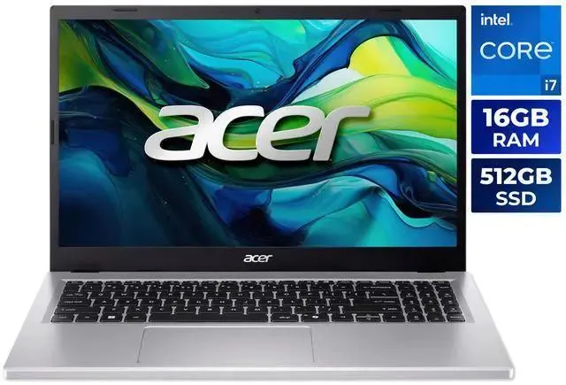 Acer Aspire Go 15 15.6" Intel Core i7-13620H Laptop 16GB DDR5 Memory 512 GB SSD, Windows 11 Home AG15-71P-794K