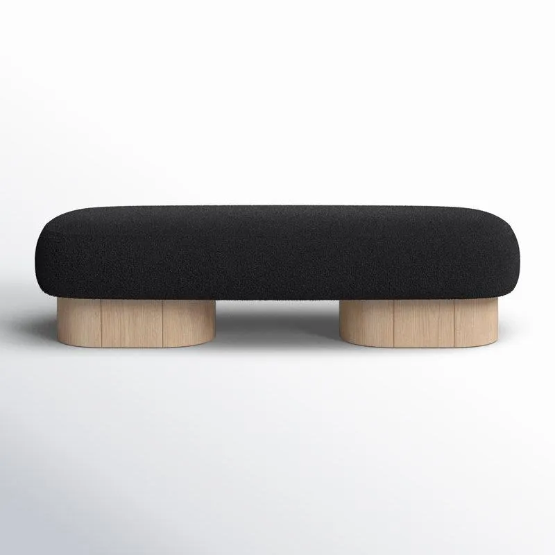 Denyer Boucle Fabric Upholstered Bench