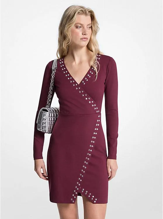 Studded Wrap Dress