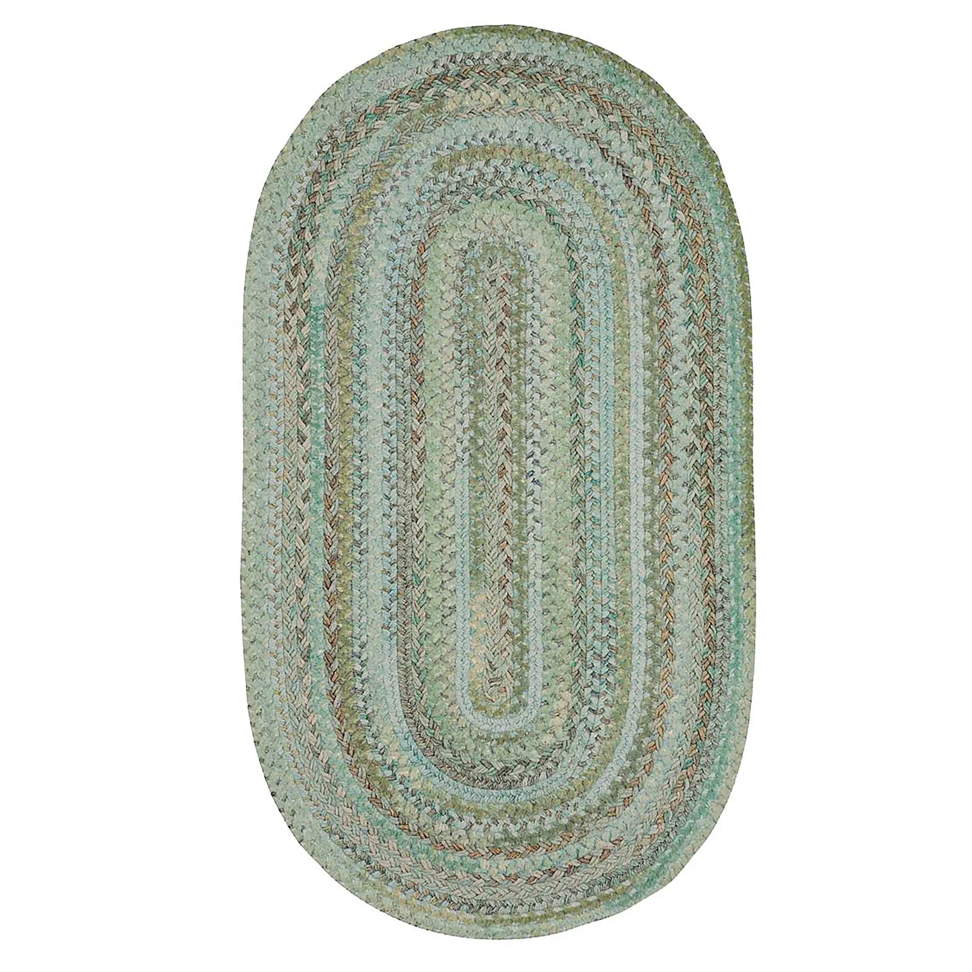 Oval Riverview Wool Blend Braided Rug, 8' x 11'