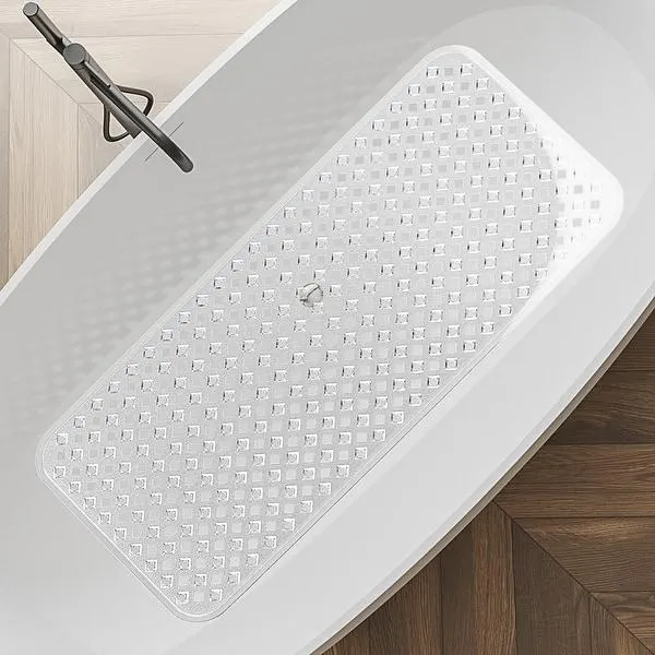 Clara Clark Clear Non-Slip Shower/Bath Mat
