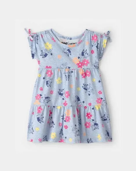 Baby Girl Bluey™ Floral Dress - Blue