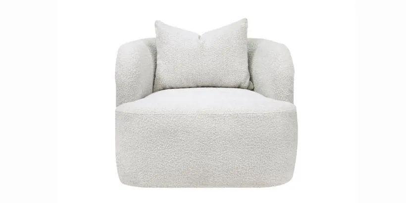 Naomi Lounge Chair White Bouclé