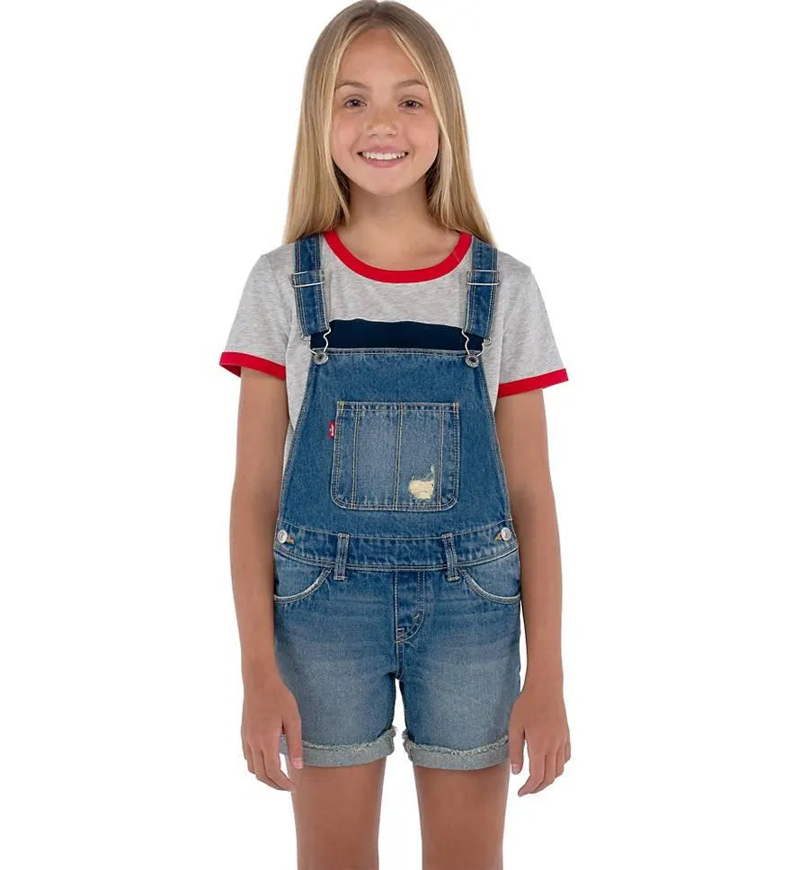 Denim Shortalls Big Girls 7-16