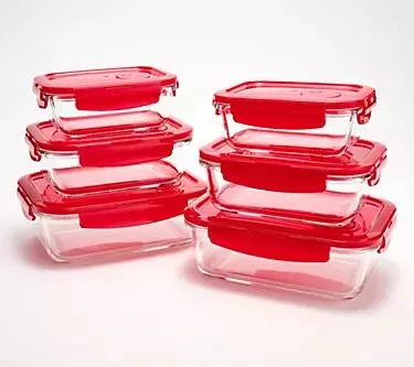 LocknLock 6-Piece Glass Rectangles w/ Vented Lids