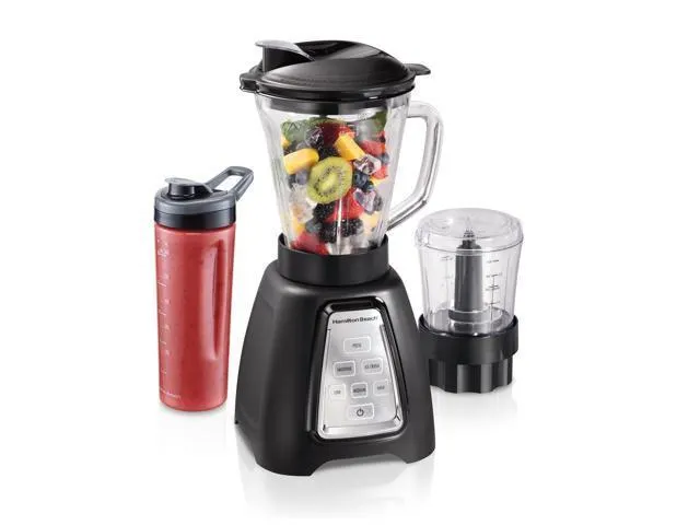 Hamilton Beach MultiBlend System with Glass Jar, Travel Jar and Food Chopper, 58242