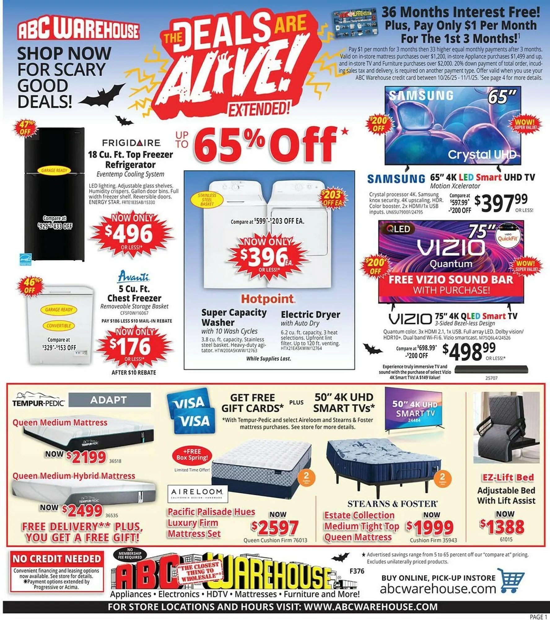 ABC Warehouse weekly ad - 1