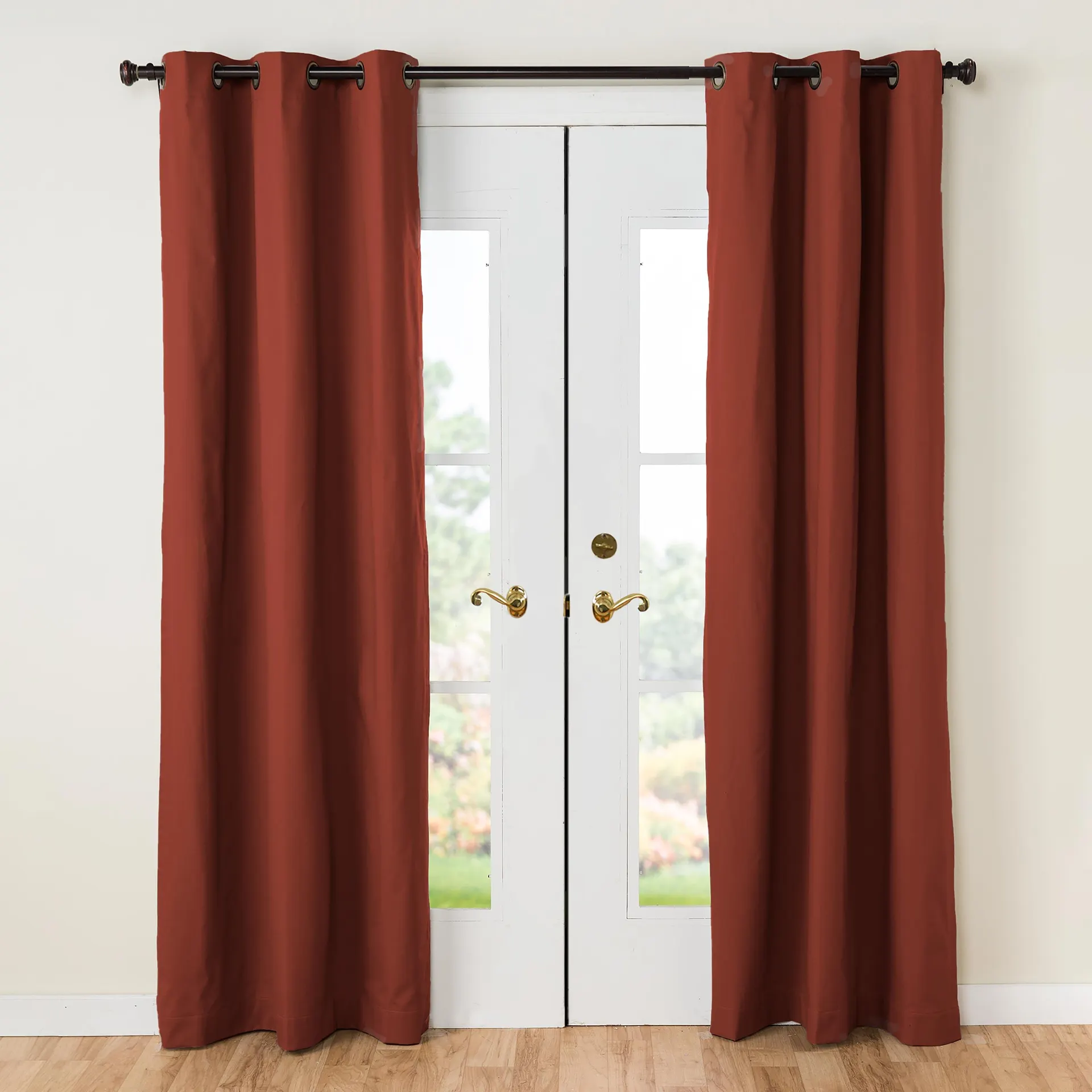 84"L Double-Width Thermalogic Energy Efficient Insulated Solid Grommet-Top Curtain Pair