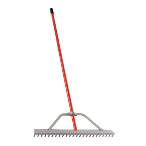 Corona 67 in. 24 Tine Aluminum Landscape Rake Aluminum Handle