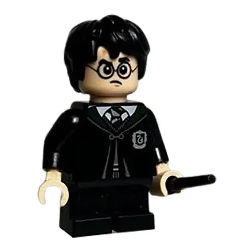 LEGO Minifigure - Harry Potter - HARRY POTTER w/ Wand (Slytherin Robe)