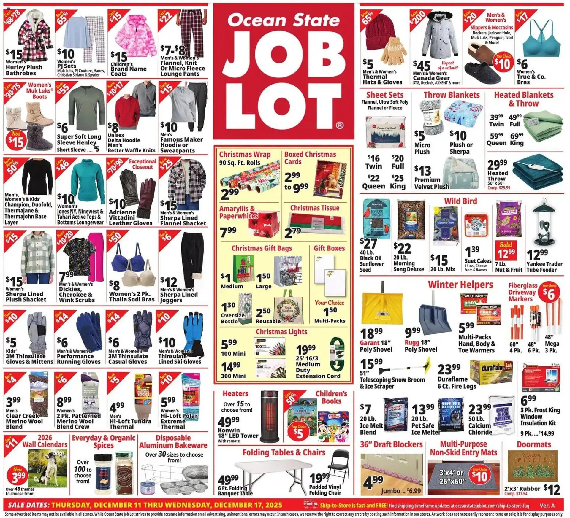Weekly ad Ocean State Job Lot flyer from December 11 to December 18 2025 - Page 1