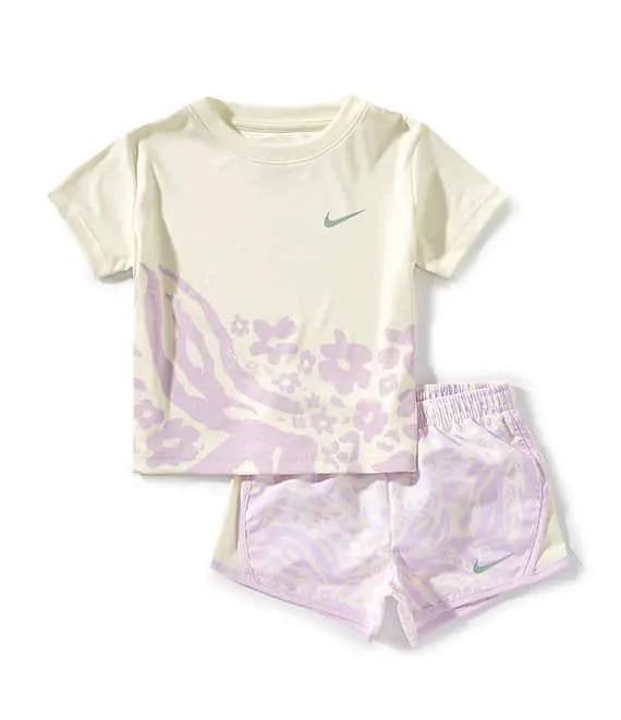 Little Girls Short-Sleeve Wildflower T-Shirt & Tempo Shorts Set