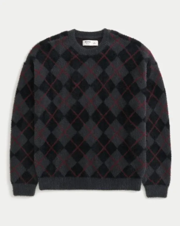Boxy Fuzzy Crew Sweater