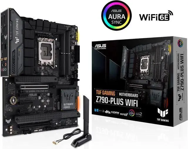 ASUS TUF Gaming Z790-Plus WiFi LGA 1700(Intel14th & 13th & 12th Gen) ATX gaming motherboard(PCIe 5.0, DDR5,4xM.2 Slots,16+1 DrMOS,WiFi 6,Intel 2.5Gb LAN,front USB 3.2 Gen 2 Type-C,Thunderbolt 4(USB4), Aura RGB lighting)