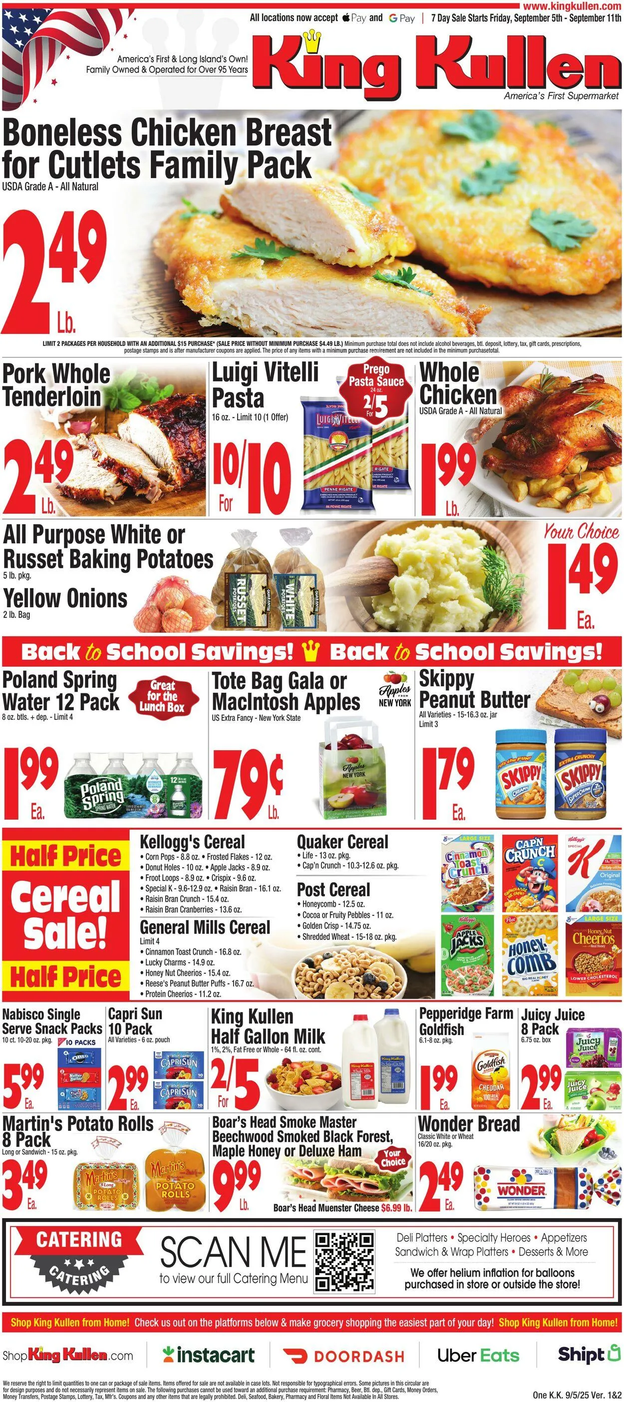 Weekly ad King Kullen Current weekly ad from September 4 to September 11 2025 - Page 1