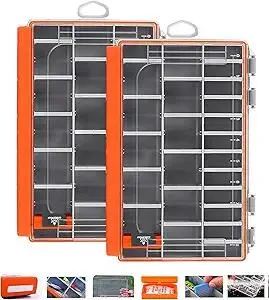 tackle box waterproof storage organizer 2Pack 3600 Fishing boxes Tray With Removable Dividers Lure Boxs Terminal container