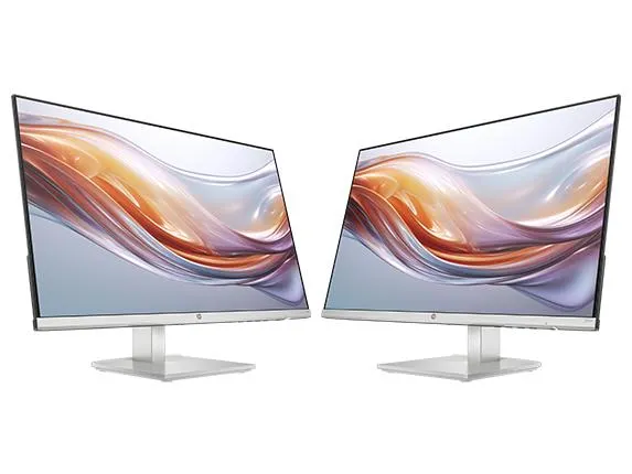 Dual HP Series 5 23.8 inch FHD Height Adjust Monitor Bundle