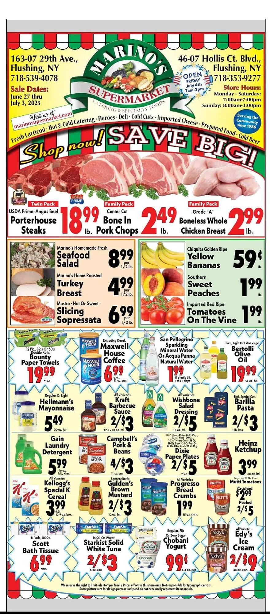 Marinos Supermarket Weekly Ad - 1