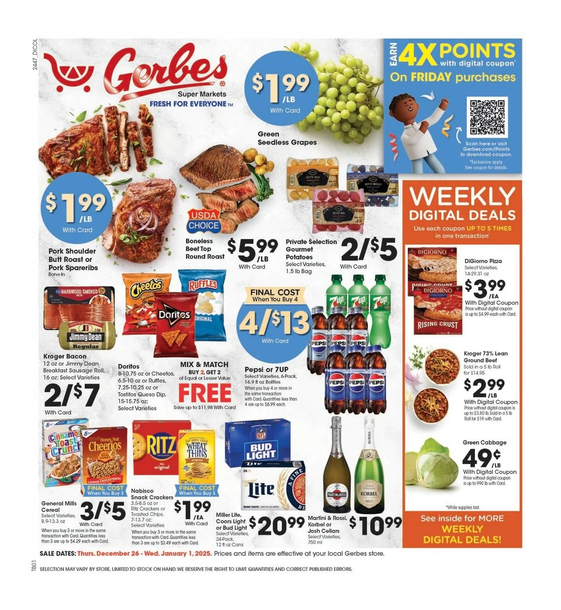 Weekly ad Gerbes ad from January 1 to January 1 2025 - Page 1