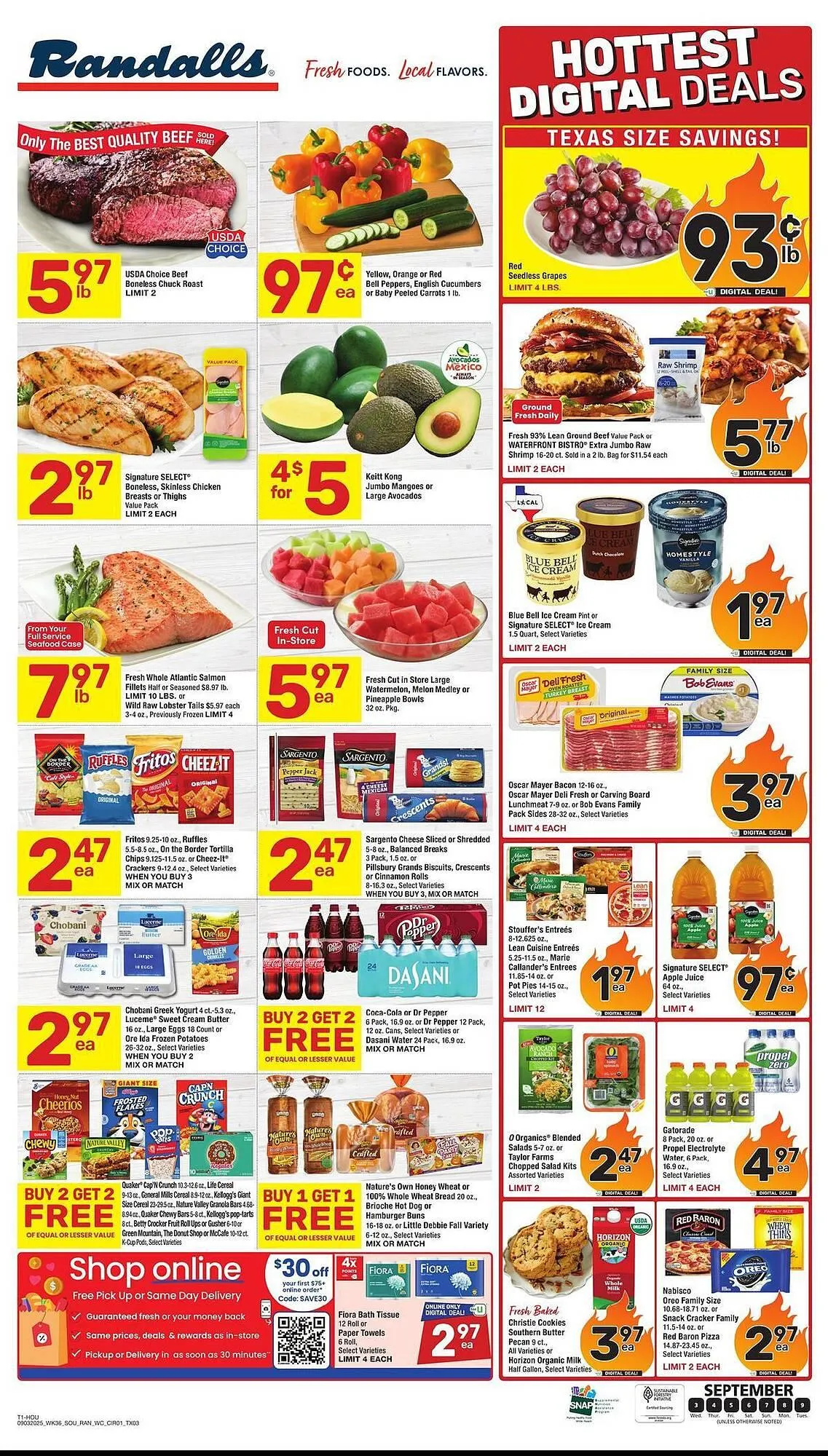 Weekly ad Randalls weekly ad from September 3 to September 9 2025 - Page 1