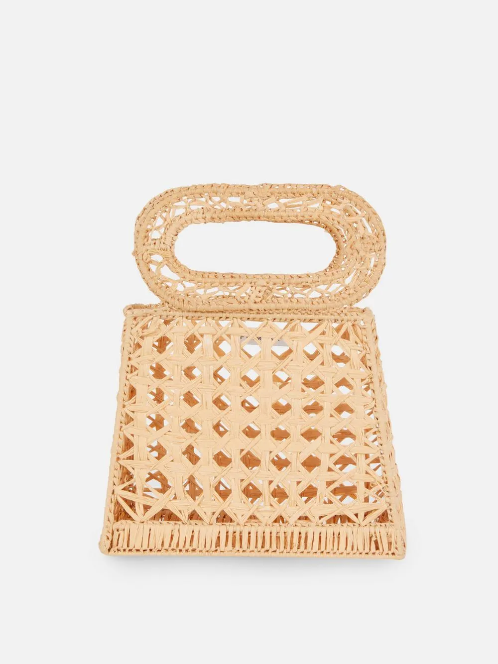 Raffia Top Handle Bag