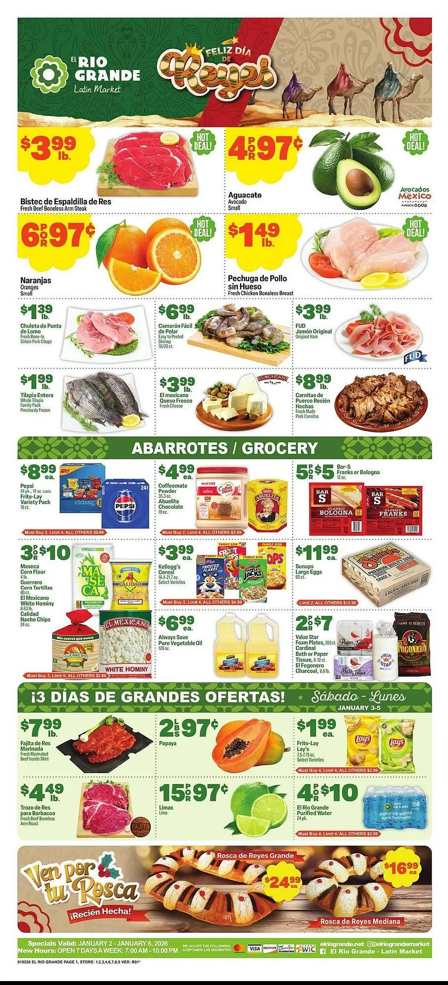 Weekly ad El Rio Grande weekly ad from January 2 to January 6 2026 - Page 1