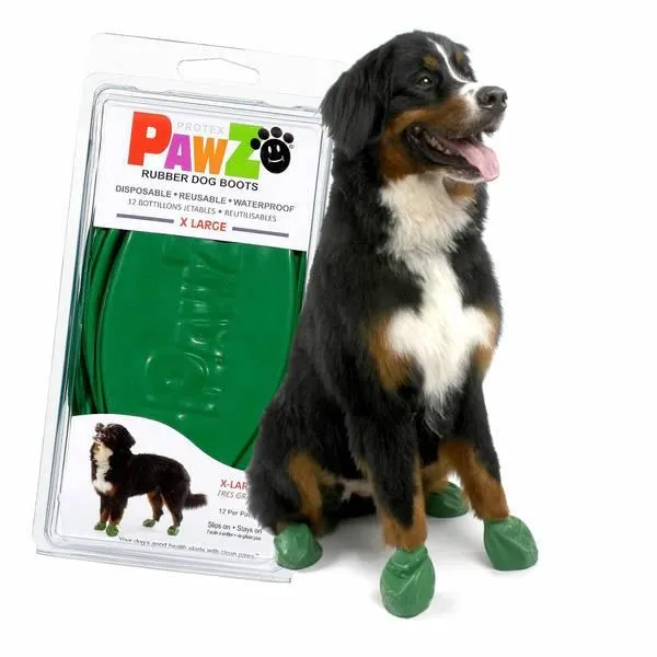 X-Large Green Rubber Dog Boots