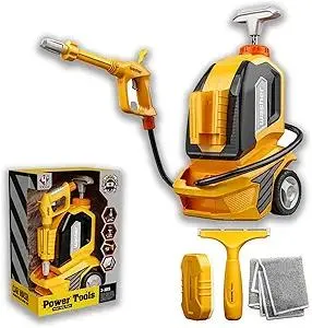 Kids Power Washer Toy, Power Tools Washer Kids, Toy Power Washer, Kids Car Washer Toys with Scraper Sponge Towel (1pcs)