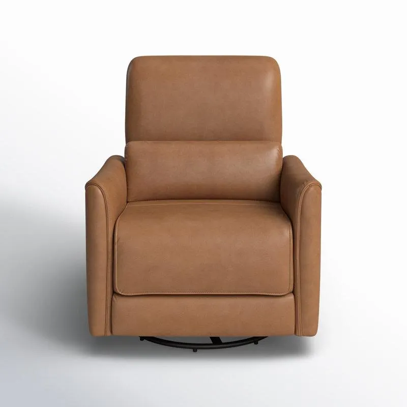 Santo Genuine Leather Swivel Power Recliner